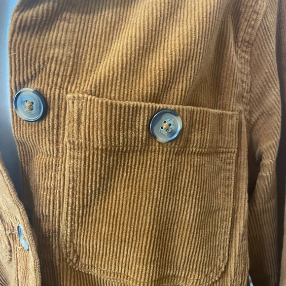 Medium corduroy russet long jacket 26inch long, women’s jacket, St.John’s Bay - Picture 5 of 10